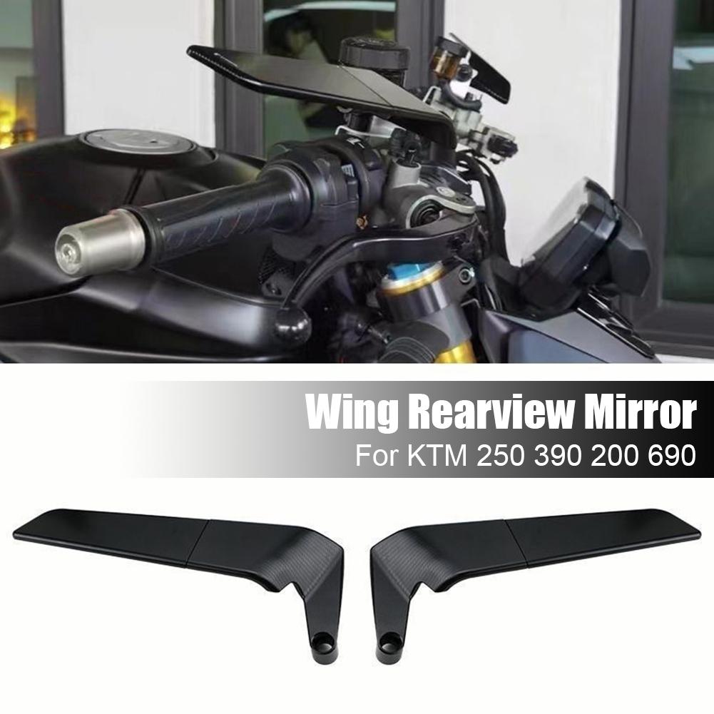 Universal Motorcycle Rearview Mirror Wings Rearview Mirror Adjustable Aluminum Alloy Wing Side Mirrors For KTM 250 390 200 690