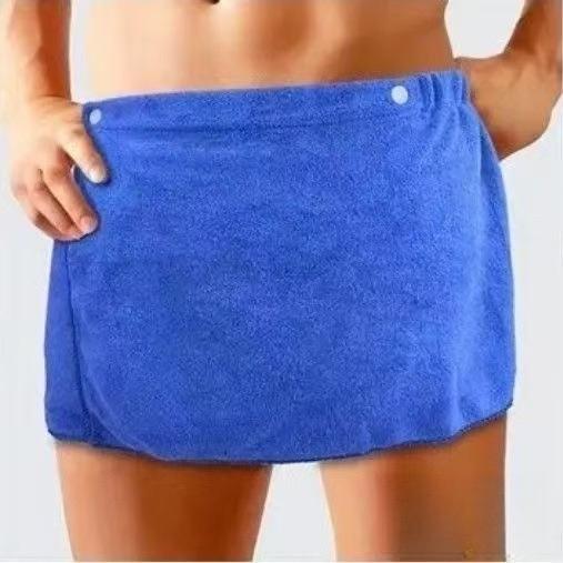 Dames Koraal Fleece Wikkelstijl Korte Badhanddoek met Verstelbare Drukknopen