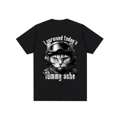 Funny Fanin Thousand Yards Cat Eye T-shirt Harajuku Style Retro Women's T-shirt Men and Women Plus Size Casual Streetwear