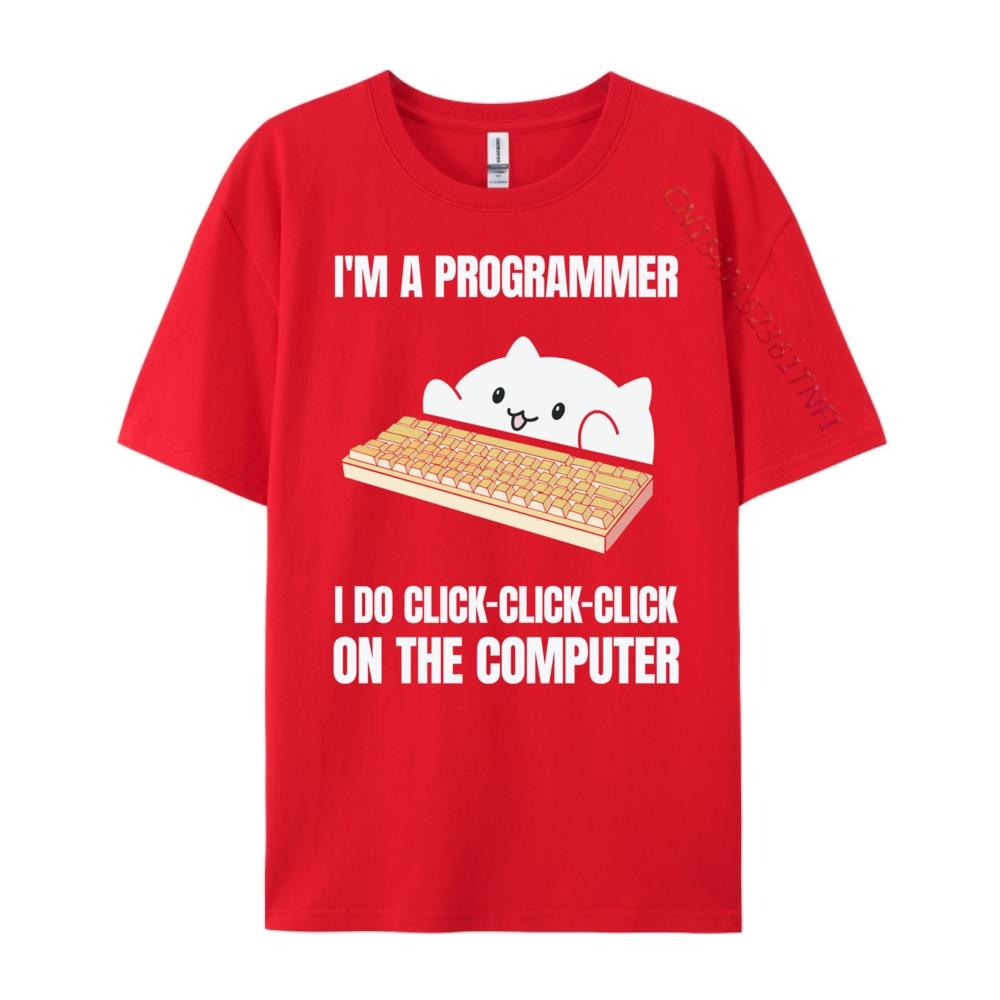 Я ПРОГРАММИСТ Я КЛИКАЮ КЛИКАЮ КЛИКАЮ НА КОМПЬЮТЕРЕ Одежда Футболка с коротким рукавом Классическая мужская футболка S
