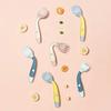 1 Pair Silicone Spoon for Baby Bendable Soft Fork Children Feeding Training Tableware Silicone Soft Fork Spoon Set Tableware