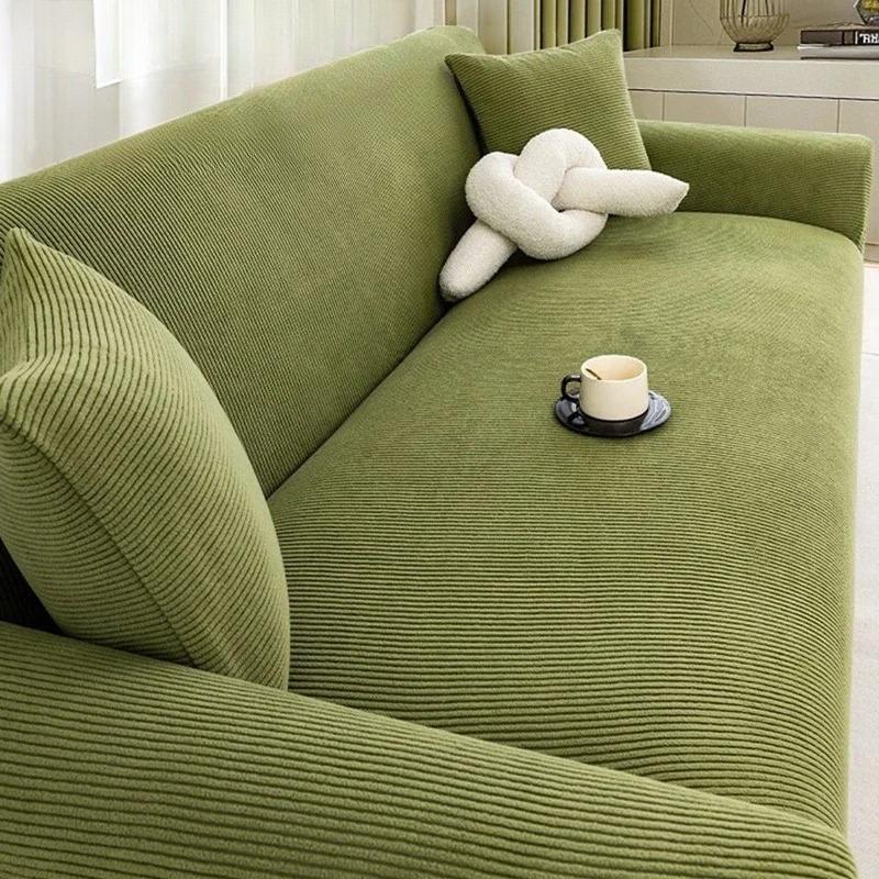 Funda para Muebles Juego de Sofá Protector Felpa Polar Forro Polar Capacidad 1/2/3/4 Plazas Tela Jacquard Elástica Funda Protectora Destinada a la Sala de Estar 4 seater 235-300cm