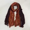 Women's Pleated Thin Scarf Artistic Retro Fashion Versatile Long Scarf Travel Scarf