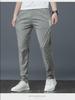 Men's Breathable Ice Silk Elastic Quick-Dry Casual Pants - Summer Lightweight, Loose-Fit, Straight-Leg Long Trousers