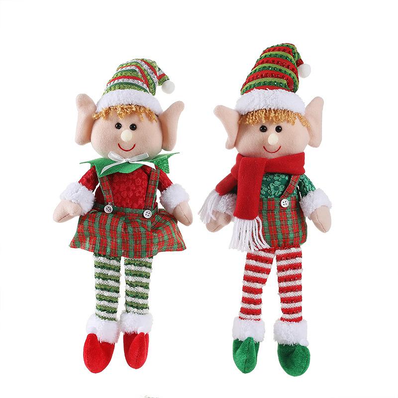 Large Size Christmas Plush Leg Elf Doll Ornaments for Boys and Girls Elf Dolls New Year Home Decorations Christmas Tree Hangings