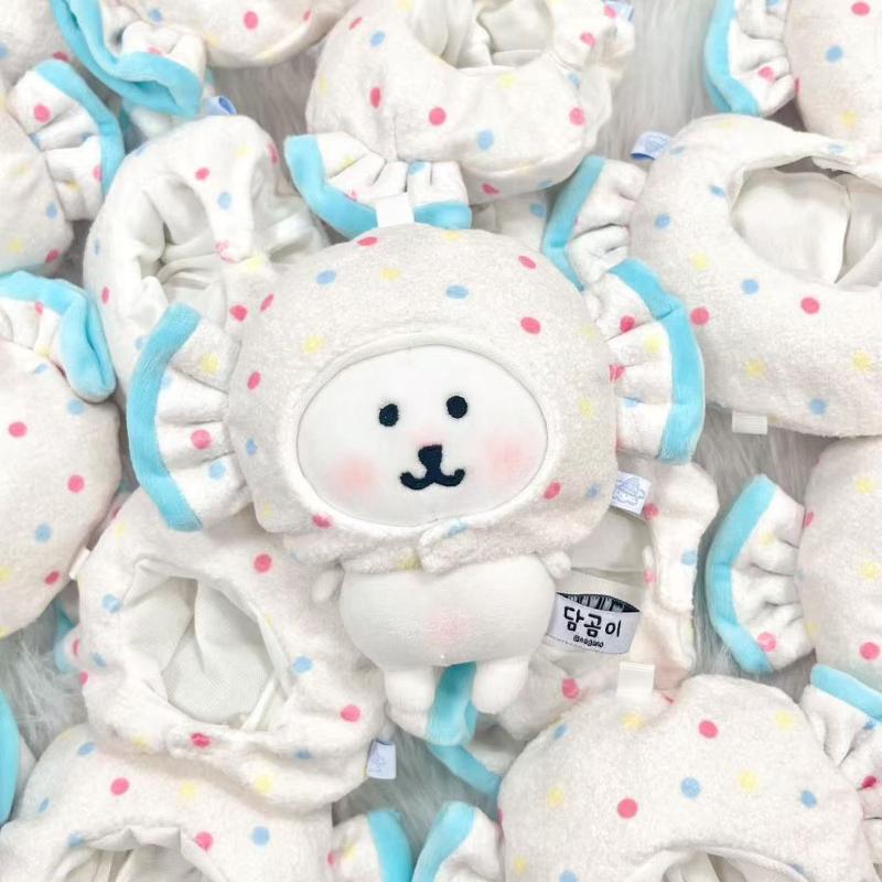 Self-Deprecating Bear Head Cover Accessories 10Cm Cotton Doll Accories Creative Funny Cute Toy
