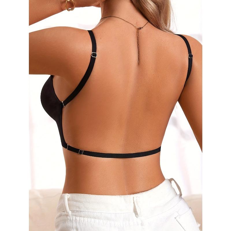 Women's Multi-Way Beauty Back Bra Sexy Backless Halter Bra Plus Size Push Up Brassiere