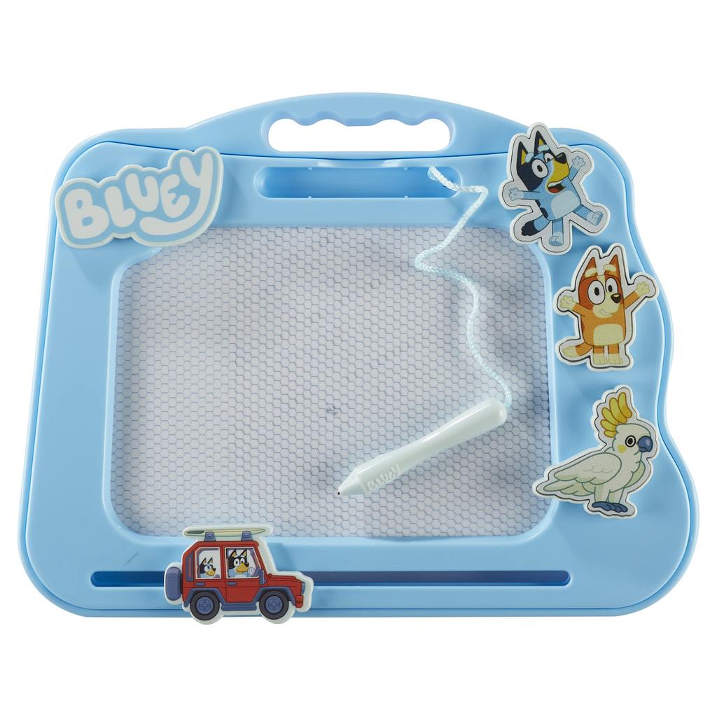 Bluey Travel Magnetic Scribbler Pad with Pen and 3 Stamps - Mess-Free