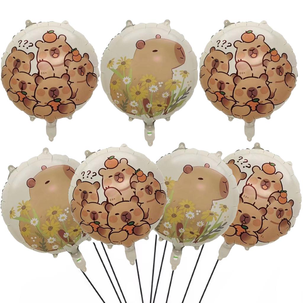 Capybara Disposable Tableware Set  Birthday Party Capybara Tablecloth Cups Plates Napkin Banner Cake Topper Kids Party Supplies