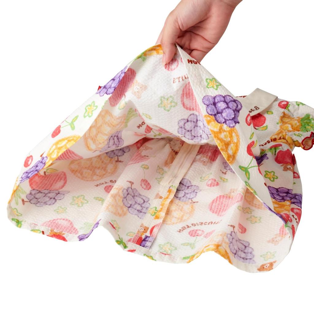 HOT Short Sleeve Dress Boys Girls Baby Kids Clothing Ivory 120cm [MIKIHOUSE BISCUITS] Children's 72-1901-141