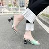 Sexy Women's Slippers and Ladies Sandals Clear Heeled Shoes Square Head New Style 2026 Luxury Slip-resistant Fashion Eva Slides
