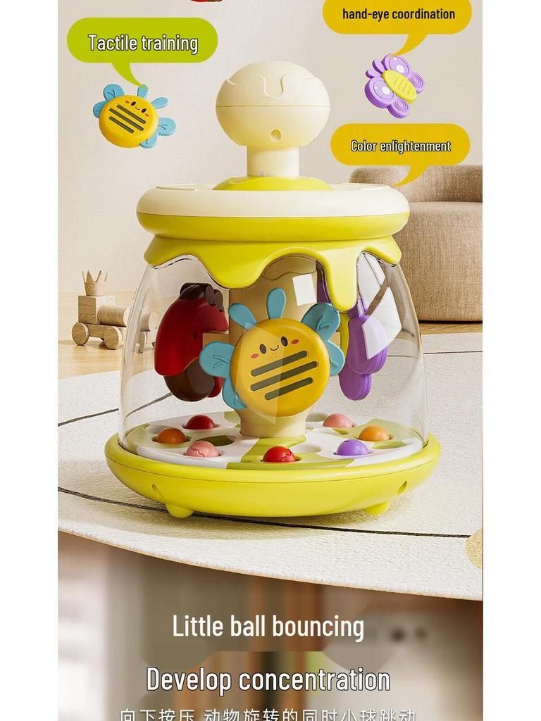 Jumping Ball Insect Carousel Toy for Children and Babies - Early Education & Soothing Gift for Girls