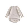 Spring Style Cotton Romper: Infant & Toddler Sweater with Hand-Crocheted Flowers, Long Sleeve, 0-2 Years