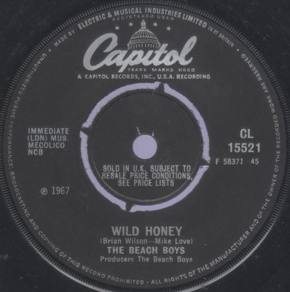 

7inch Record BEACH BOYS - Wild Honey CL15521 Capitol Records 1967 UK Pop Used