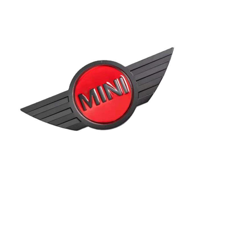 Mini Car Metal Hood & Rear Emblem Sticker Set