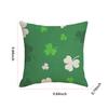 NEW St Patricks Day Four-Leaf Throw Pillow Cover Multi-Purpose Green Plant Pattern Cushion Sleeve for Sofa Living Room Couch Bed