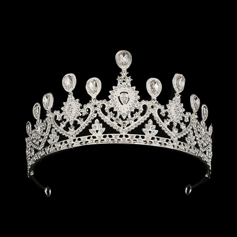 Bridal jewelry wedding tiara princess crown birthday party performance crown flower headband hair accessories tiara