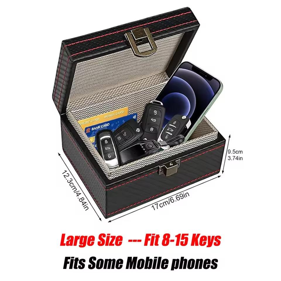 Faraday Bag for Car Keys Signal Blocker Key Fob Protector Anti Theft RFID Shield Pouch for Keyless Entry Vehicle Security