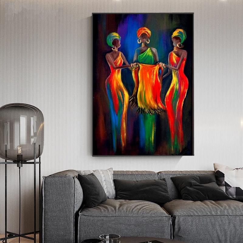 

Современные абстрактные граффити, холст, картины, африканские женские постеры, принты, настенные художественные картинки для украшения стен гостиной, Cuadros 21*30cm