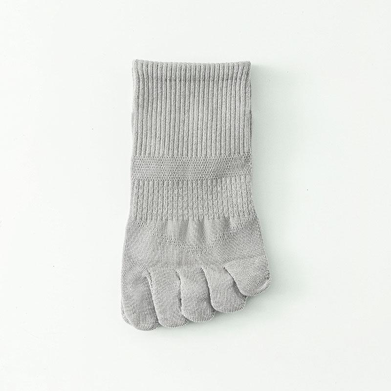 Damskie oddychające bawełniane skarpetki z siateczki na palce - Pięciopalczaste, Przeciw otarciom, Jednokolorowe, Krótkie letnie skarpetki sportowe