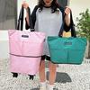 Foldable Portable Large-capacity 360-degree Wheel Travel Bag For Supermarket Shopping Hand-carry Luggage Bag For Shopping And Grocery Trips