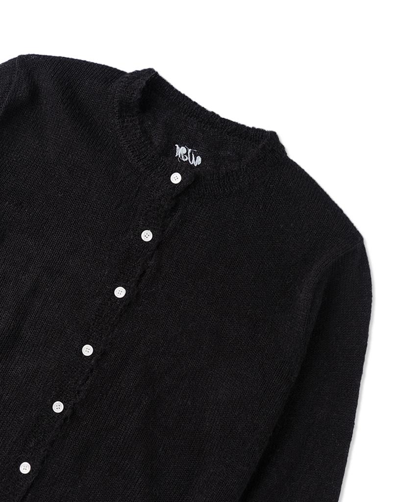 WITHOUT SUMMER Spring Soft Cardigan Set_Black