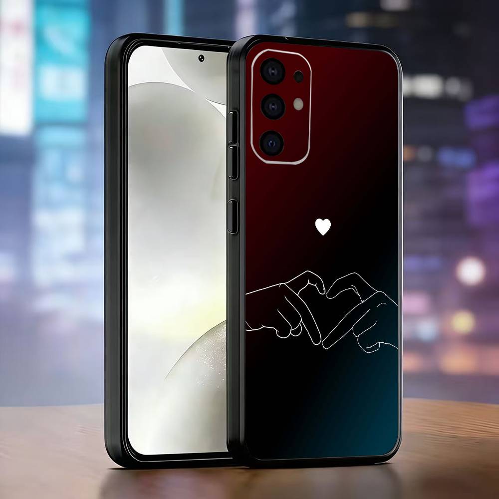 Hand Gesture Phone Case Black Silicone Soft For Samsung S25,S24,S21,S22,S23,S30,Ultra,S20,Plus,Fe,Lite