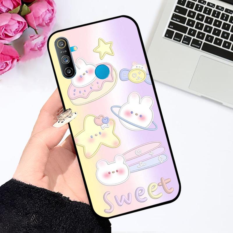 

Чохол для Realme C3 RMX2021 RMX2020 Розкішний Кольоровий Мальований Чохол для Телефона Для Oppo Realme C3 4G М який Силіконовий TPU Захисний Fundas For Realme C3