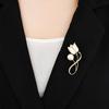 Tulip Brooch, Elegant Feminine Charm, Pearl Brooch, Korean Fashionable Flower Brooch, Suit Coat Accessory