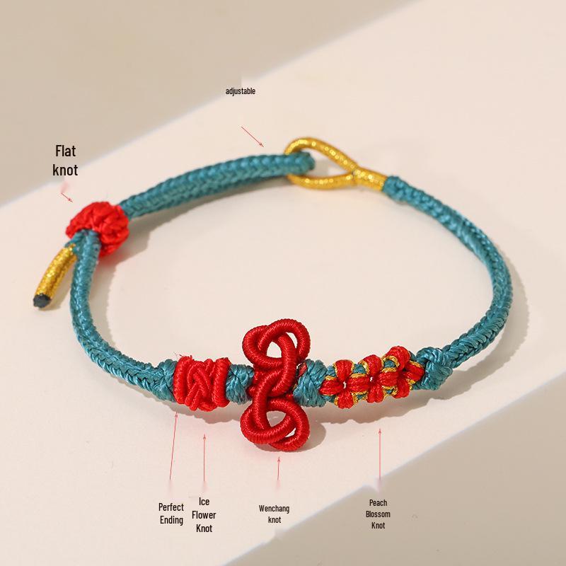 Wenchang Knot Bracelet: Handmade Luck Bracelet for Students - Pass Every Exam