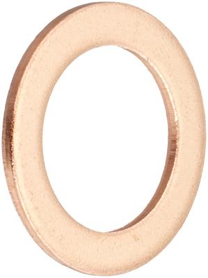 Kitaco 0900-092-01003 Podkładka miedziana, 0,4 cala (10 mm), 0.6 x 0.6 cala (15.7 x 1.0 mm), Ogólnego przeznaczenia, 1 sztuka
