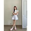 New Small Korean College Style Women's Clothing Summer Wear Temperament Short Skirt Shirt Striped Dress Elegant
