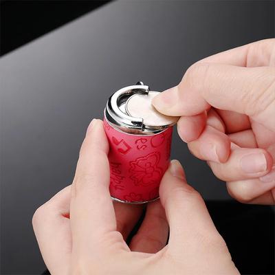 Metal Coin Tube Keychain Portable Fashionable Key Pendant Coin Bucket Coin Storage Keychain Coin Bank Coin Bank Novelty Keychain