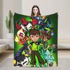 Ben 10 Alien Blanket Soft Aesthetic Plush Throw Blanket For Kids Adult Living Room Flannel Bedspread Bed Cover