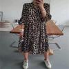 Women's Summer Square Neck Short Sleeve Dress Solid Color Casual Swing Midi Dress
