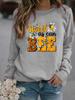 Winter Fashion Round Neck Sweatshirt with Multiple Printed Designs On Long Sleeves