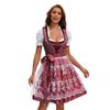New Munich Oktoberfest Costume Bavarian Traditional Ethnic Print Beer Dress Maid
