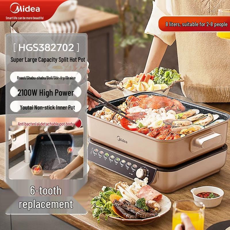 Midea 8L Multi-function Electric Hot Pot CN plug (adapter included)