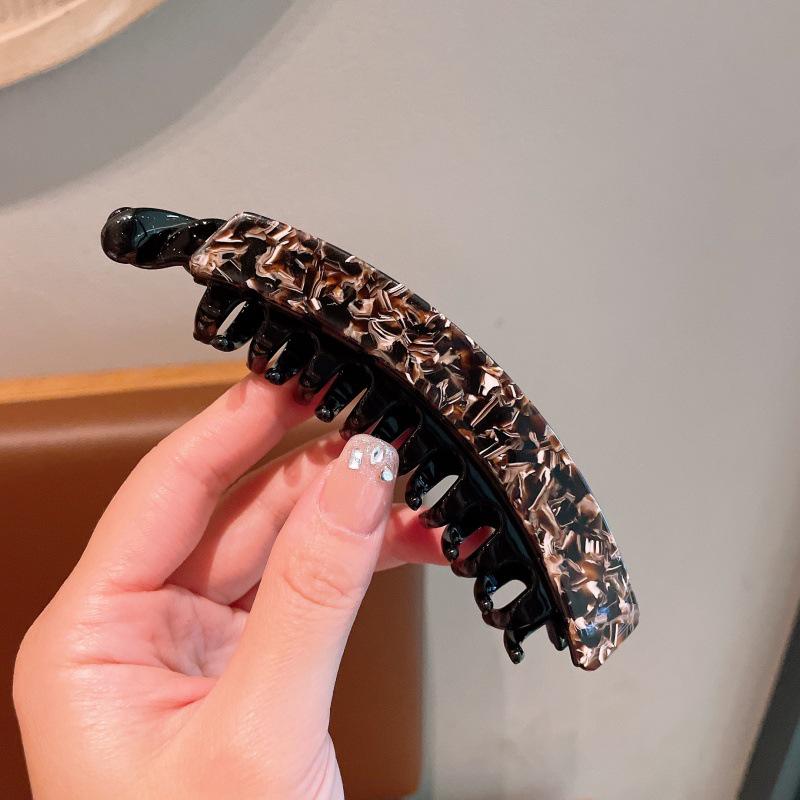 Grande Pinza a Banana in Acetato per Capelli Spessi - Accessorio per Capelli Retrò Francese per Coda di Cavallo Verticale
