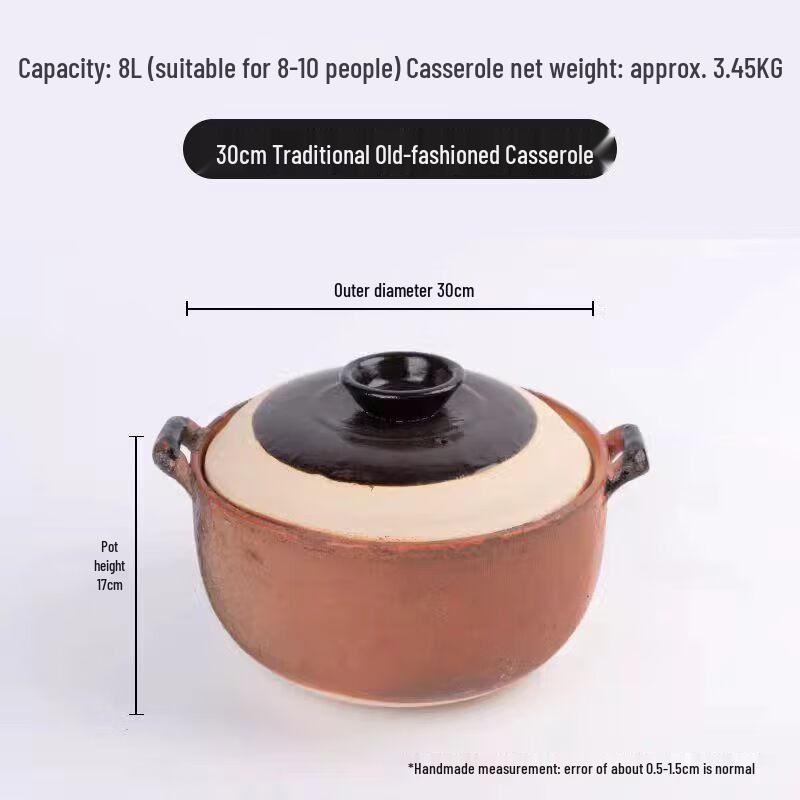 Lilang 8L Multi-functional Ceramic Deep Stew Pot