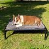 Outdoor Elevated Dog Bed Foldable Raised Pet Cot With Removable Canopy Shade Tent Breathable Dog Bed Carrying Bag For Camping