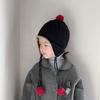 Winter Baby Beanie Cap Tassel Ear Protection Hat Sweet Baby Knitted Cap  Kids