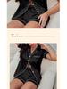 High-End Summer Ice Silk Pajama Set for Women: Sweet, Simple, Short-Sleeved Homewear