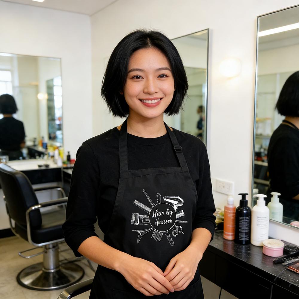 Personalized Hair Stylist Apron Barber Salon Apron for Women Men Hairdresser Birthday Thank You Cosmetologist Barbershop Gifts