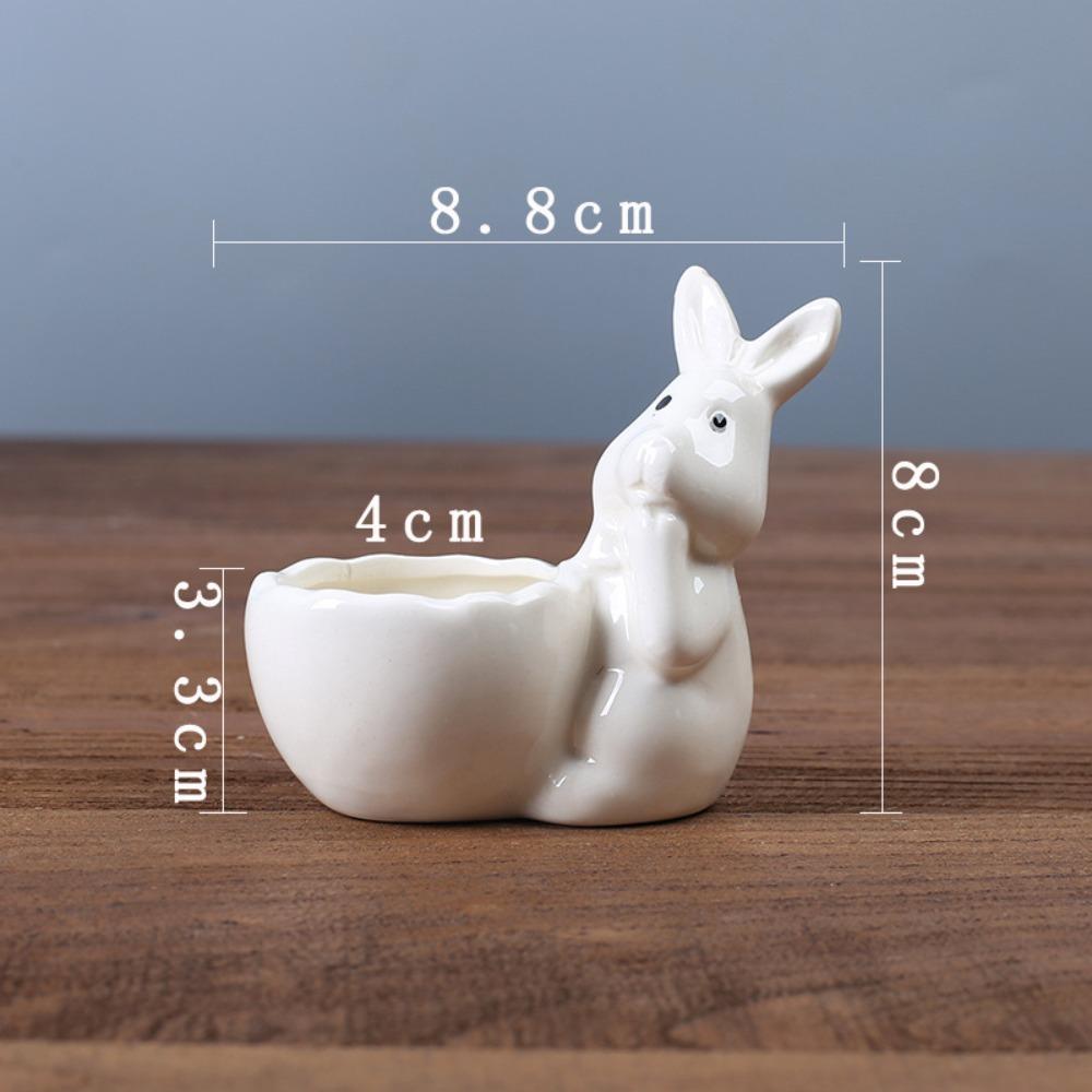 

Подставка для яиц Пасхальный кролик Подставка для суккулентных горшков Подставка в форме кролика Подставка для яиц Подставка для горшков для большого пальца Посуда Style B