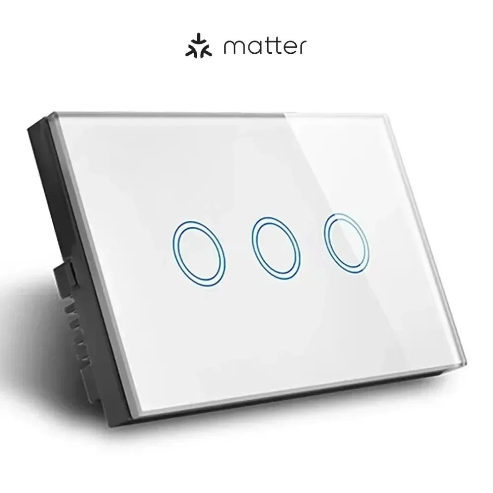 

Melery Matter Thread WiFi Розумний вимикач світла для стіни Сенсорний екран Скляна панель Дистанційне керування через Alexa Google Home Siri Homekit SmartThings CHINA