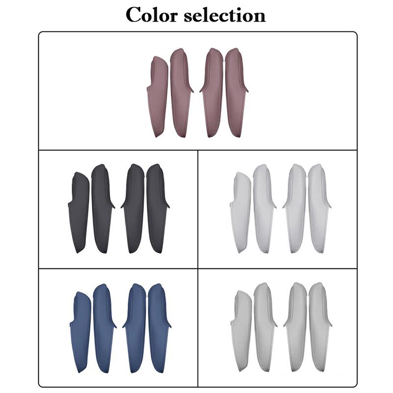 For BYD Song Plus Door Handle Covers Interior Leather Anti-Scratch Protectors Car Door Handle Gloves Armrest Box Cover