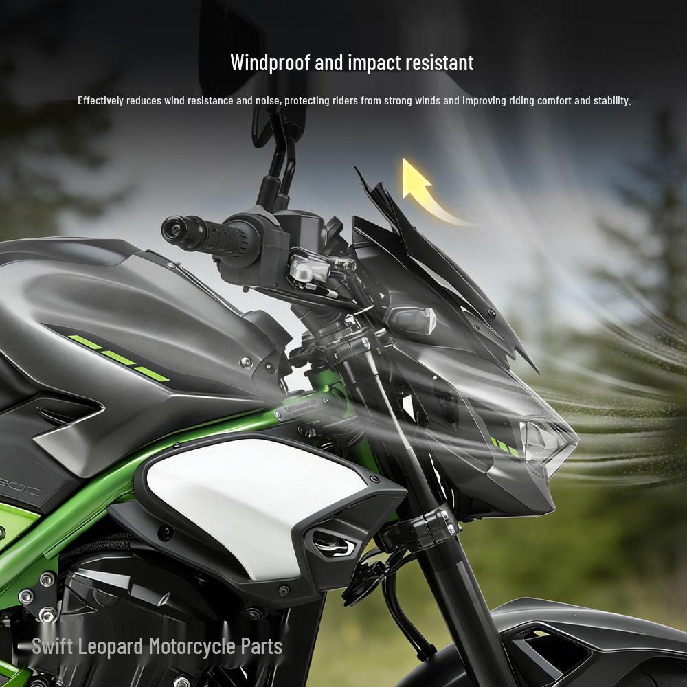 Kawasaki Z900/Z900SE Windshield & Air Deflector Upgrades (Models 25-26) for Cross-Border Import.
