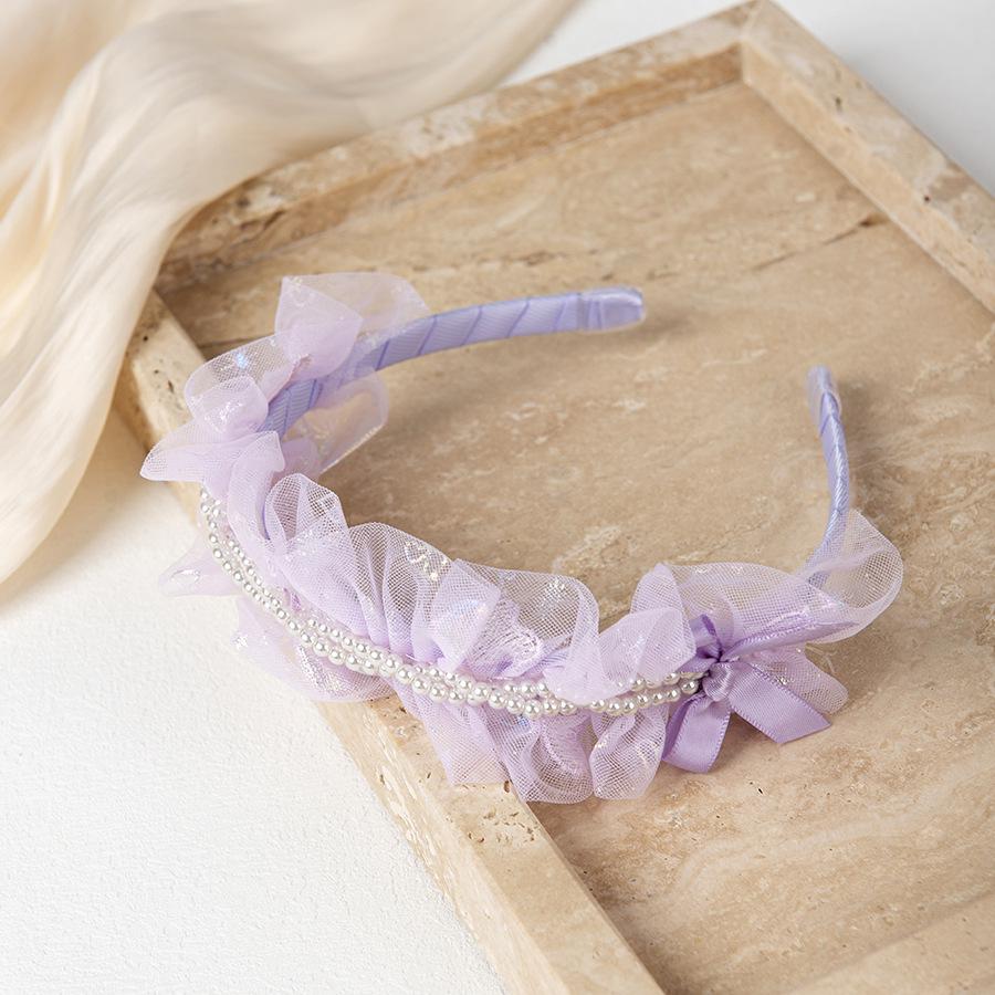 Children's Mesh Pearl Headband - Cute Fairy-Inspired Hair Accessory for Girls