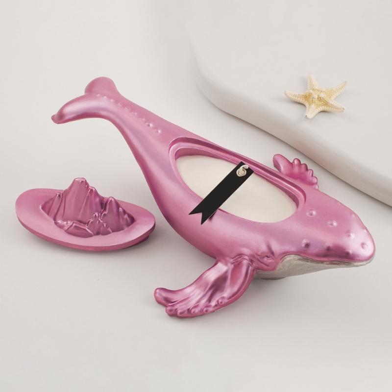 Silicone Whale Ocean Animal Storage Box Mold for Home Organization Heat Resistant Jewelry Container with Lid Mould